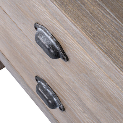Haldon Collection 2 Drawer Bedside Table - BROWN