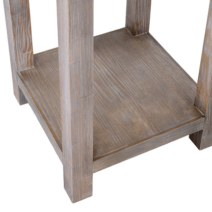 Haldon Collection Large 1 Drawer Lamp Table - BROWN