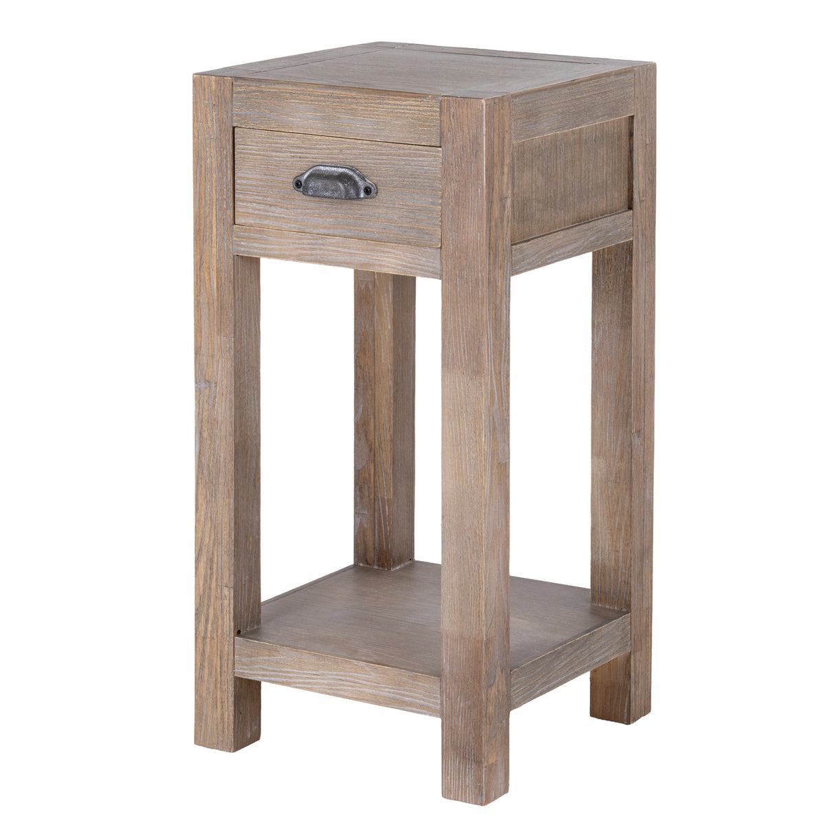 Haldon Collection Large 1 Drawer Lamp Table - BROWN