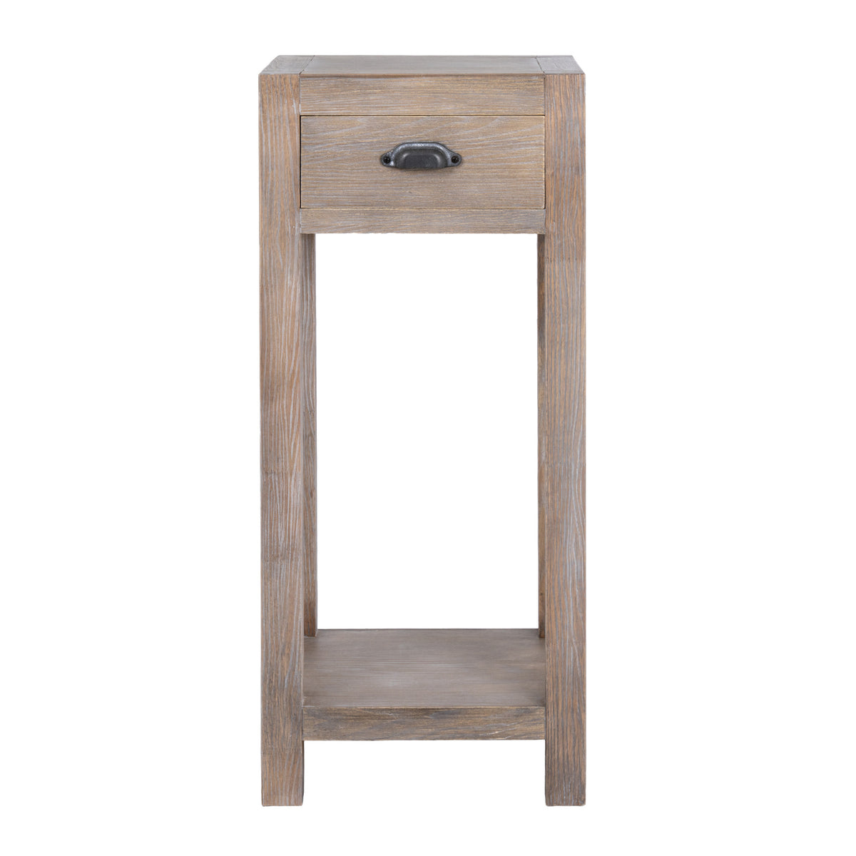 Haldon Collection Small 1 Drawer Lamp Table - BROWN
