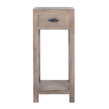 Haldon Collection Small 1 Drawer Lamp Table - BROWN