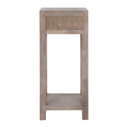 Haldon Collection Small 1 Drawer Lamp Table - BROWN
