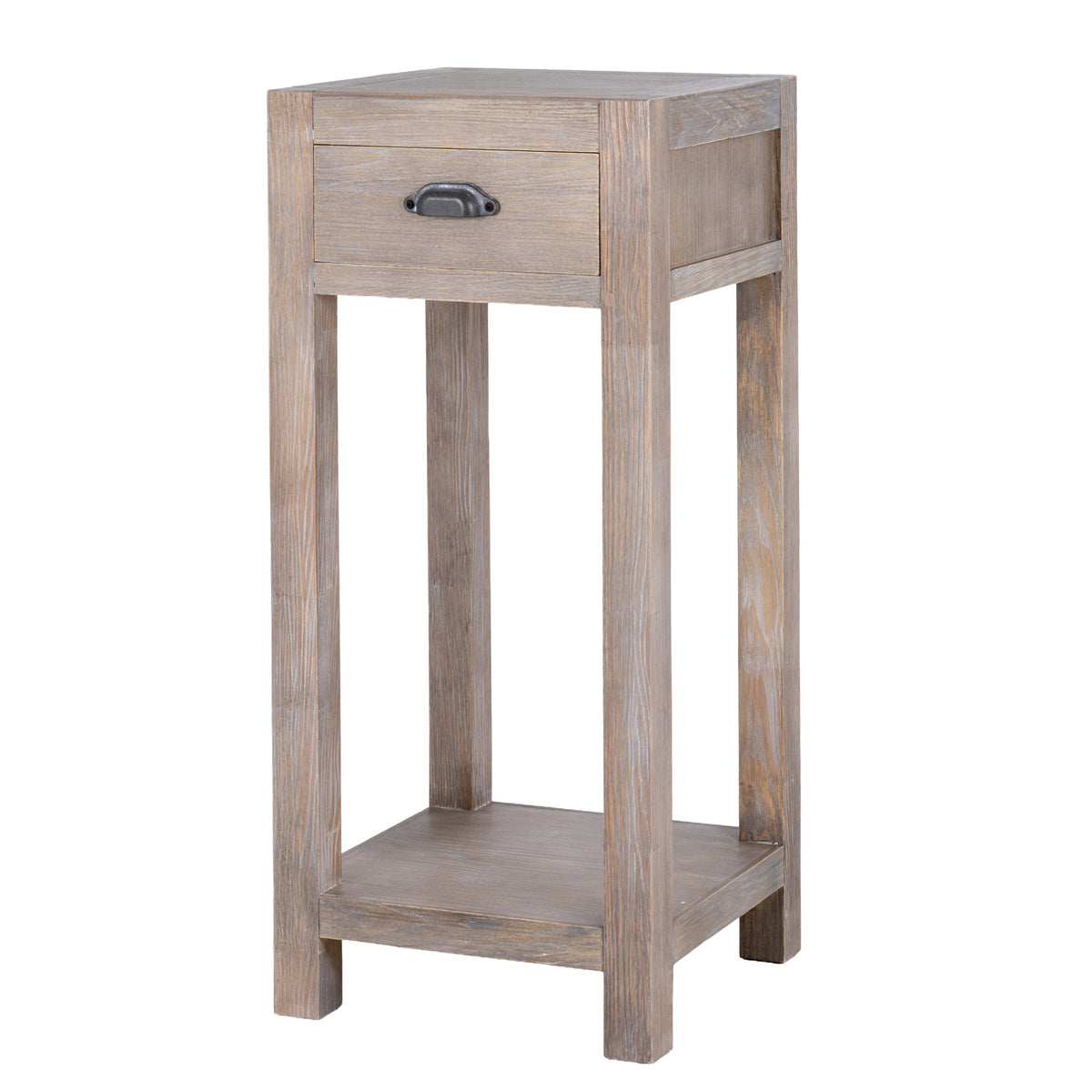 Haldon Collection Small 1 Drawer Lamp Table - BROWN