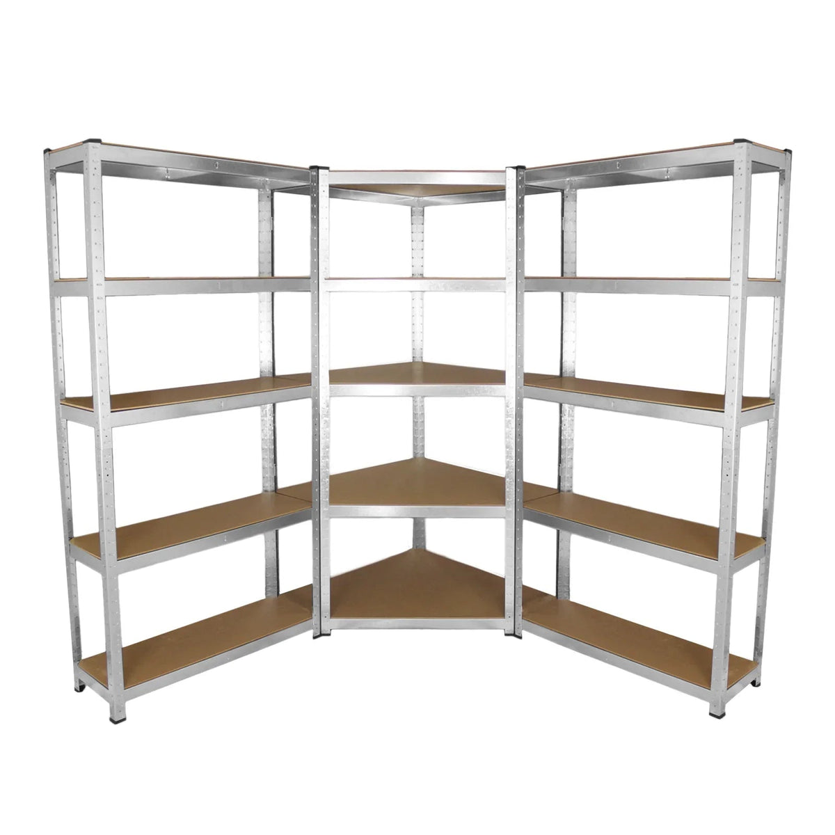Galwix 90cm Racking Bundle: Corner Shelving and 2 Garage Racking Bays