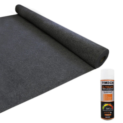 Van Carpet Lining / Anthracite Dark Grey & 5 Adhesive Cans