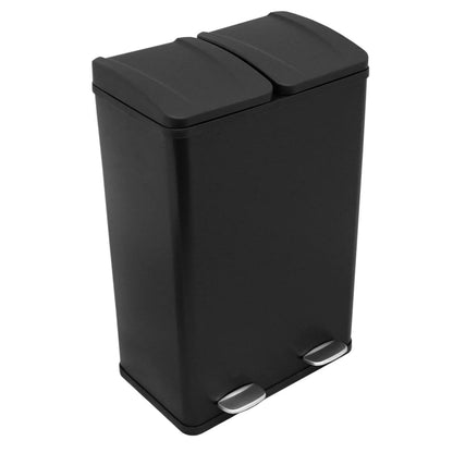 60L Dual Pedal Bin In Black