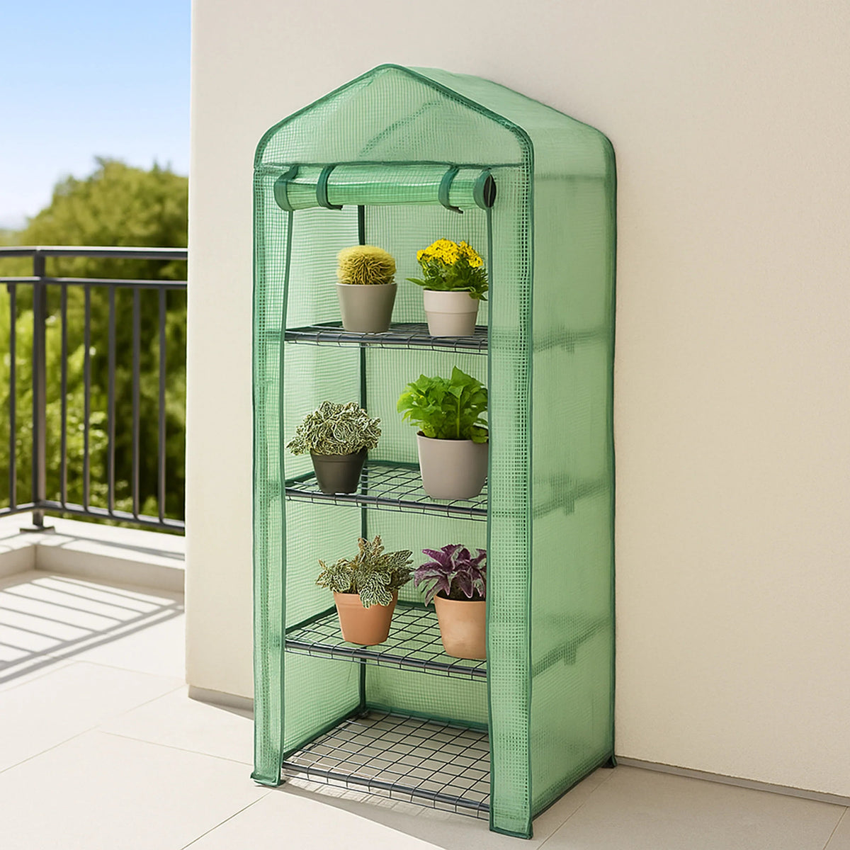 Greenhouse 4 Tier with PE Cover