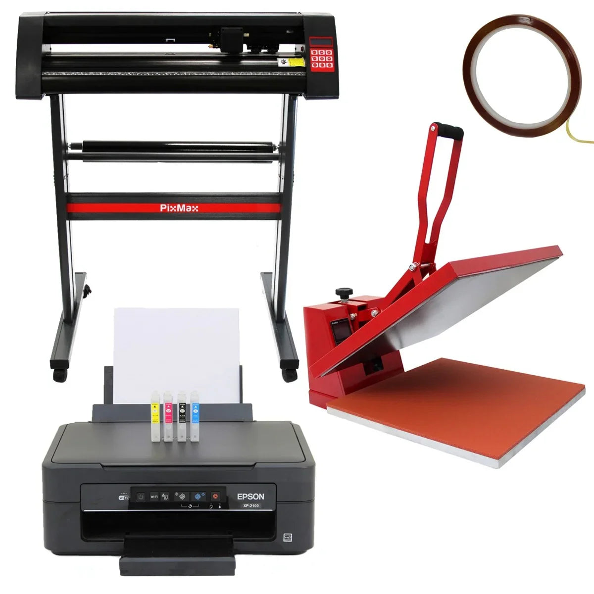 50cm Clam Press, 720mm Vinyl Cutter & Printer