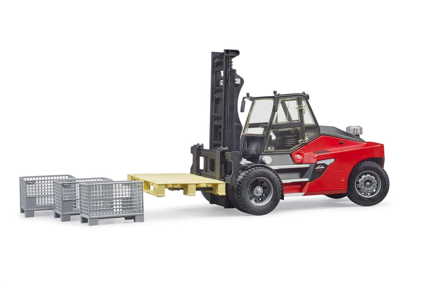 Linde HT160D Forklift with pallet and 3 pallet cages