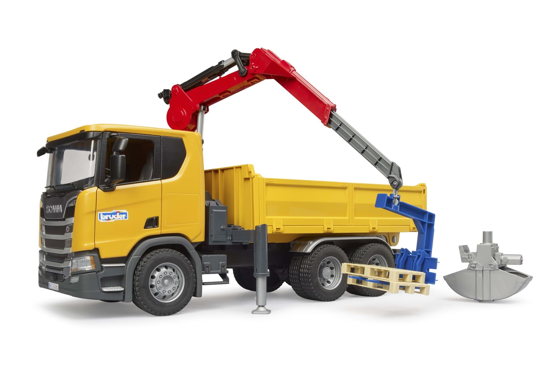 Scania Super 560R Construction truck with crane and 2 pallet