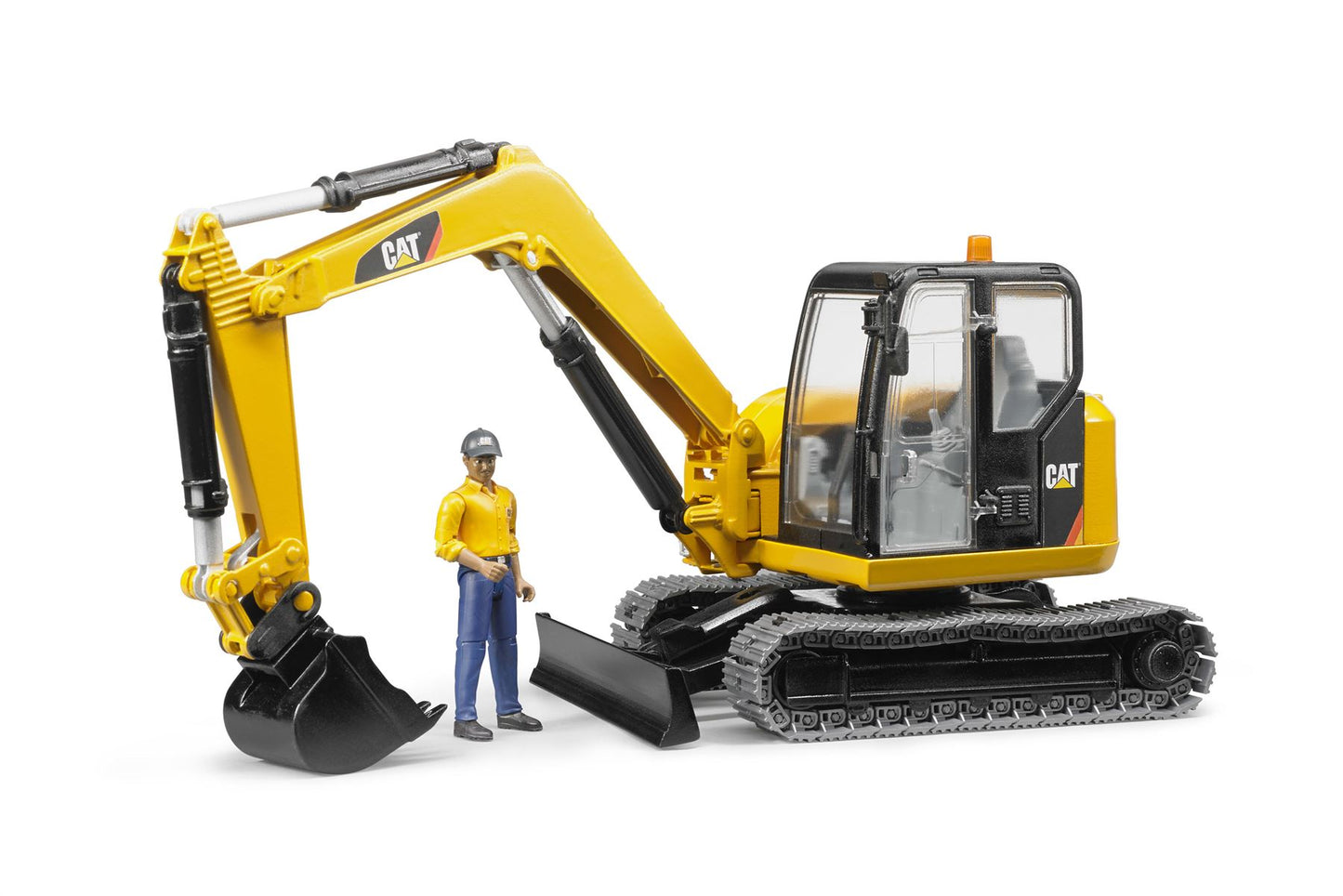 Cat Mini excavator with worker