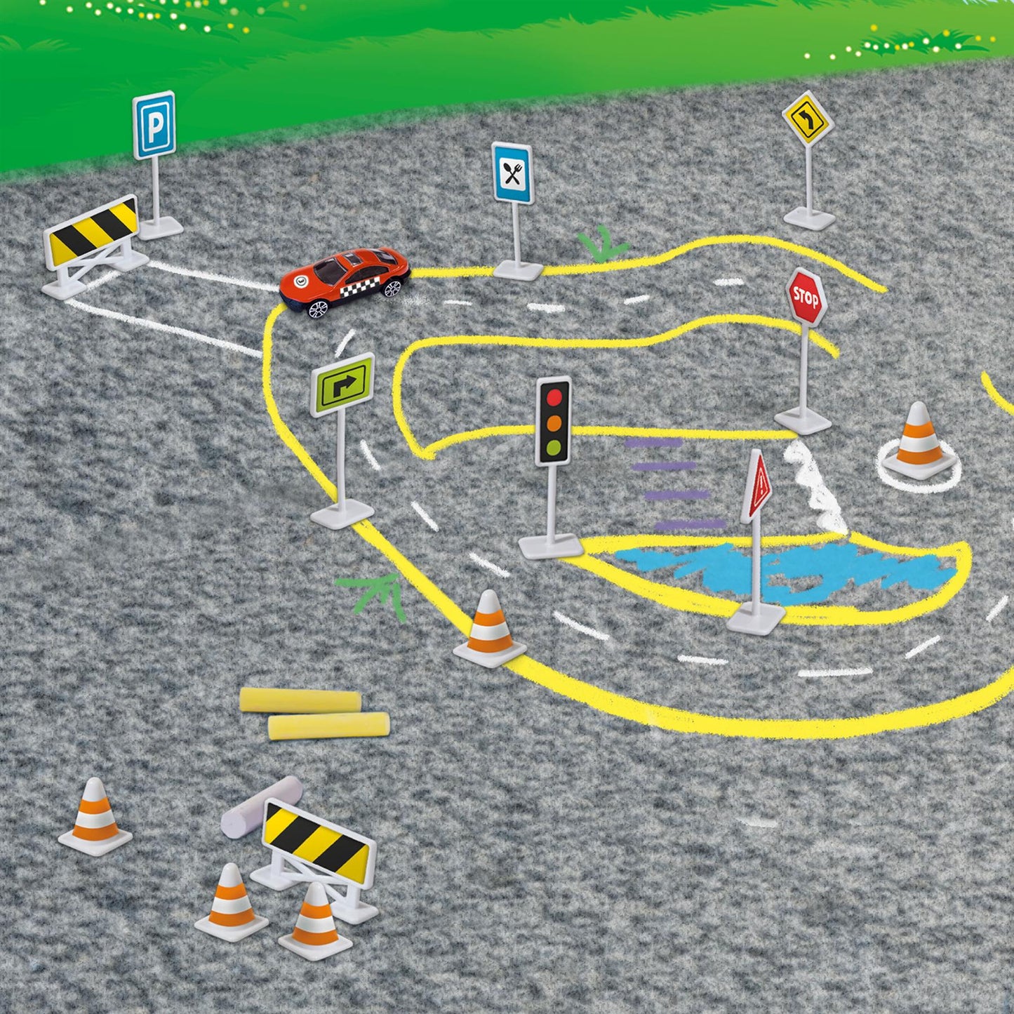 Playground Chalk Traffic
