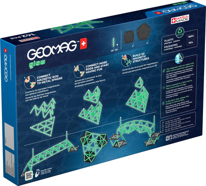 Geomag Classic Glow Magnetic Shapes - 142 Pieces