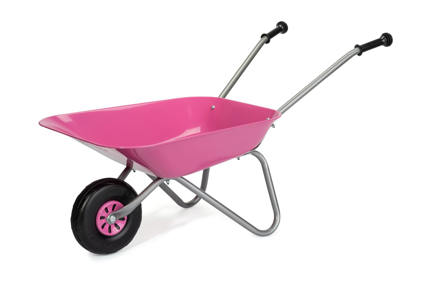 Pink Metal Wheelbarrow