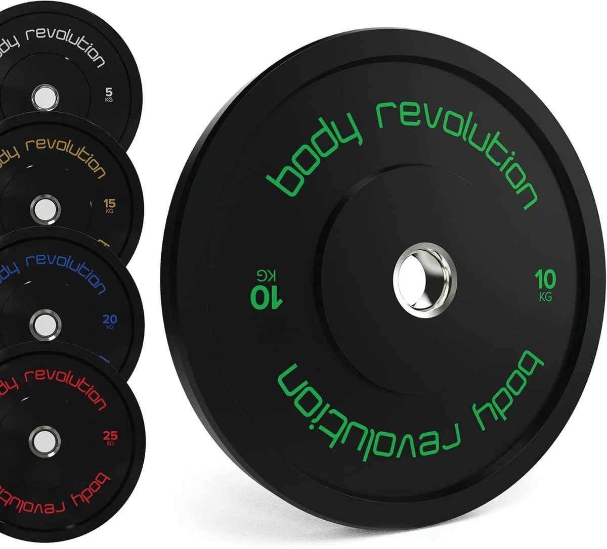 Body Revolution 2 x 10kg Black Olympic Bumper Plates