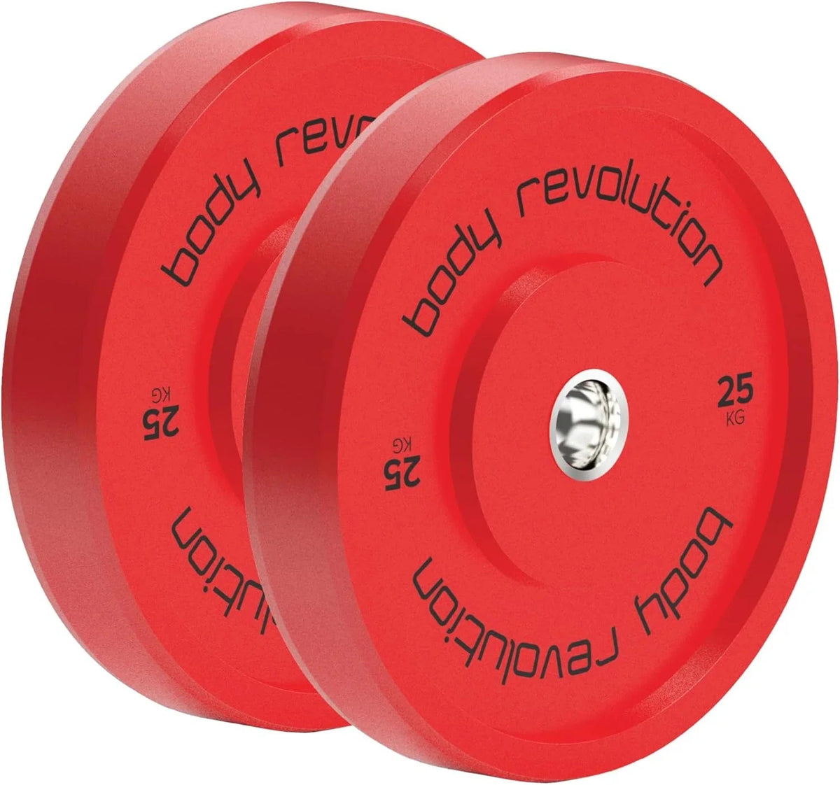 Body Revolution 2 x 25Kg Red Olympic Bumper Plates