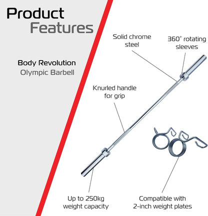 5ft Body Revolution Olympic Barbell Bar