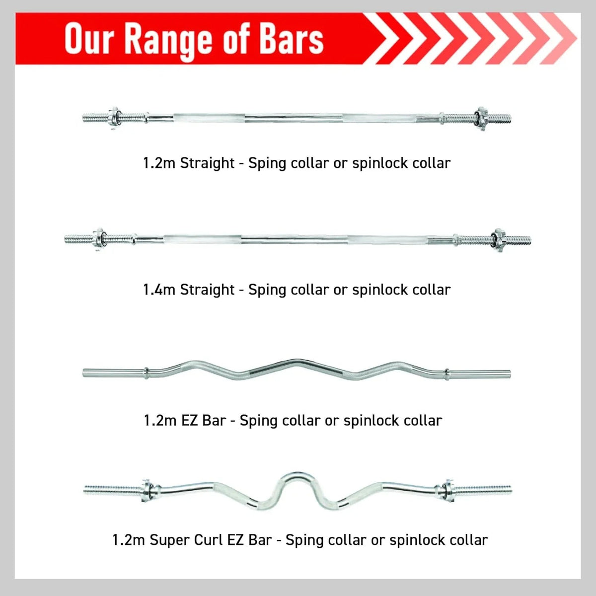 Body Revolution Straight Barbell Bar - 1" Standard 1.4m - 141959