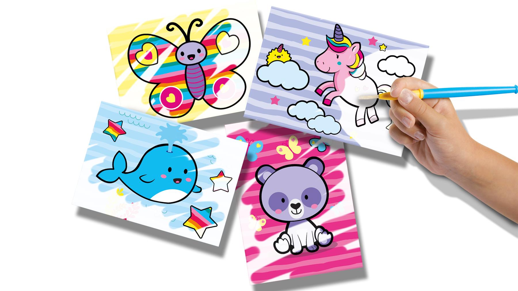 Colouring with water - Fantasy animals