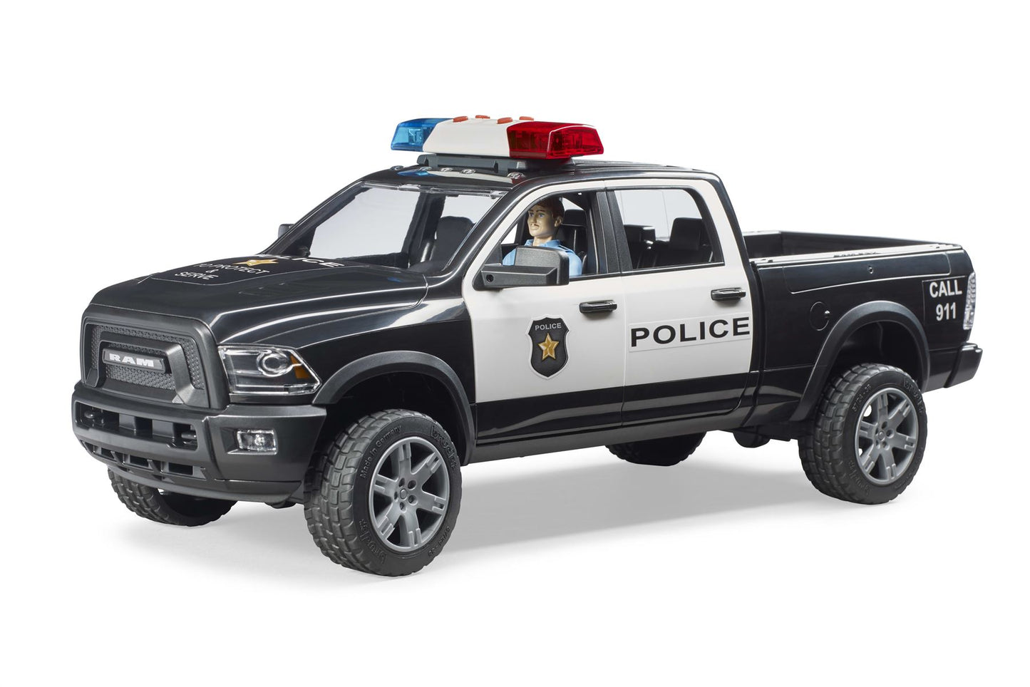 RAM 2500 Police truck with policeman and accessories