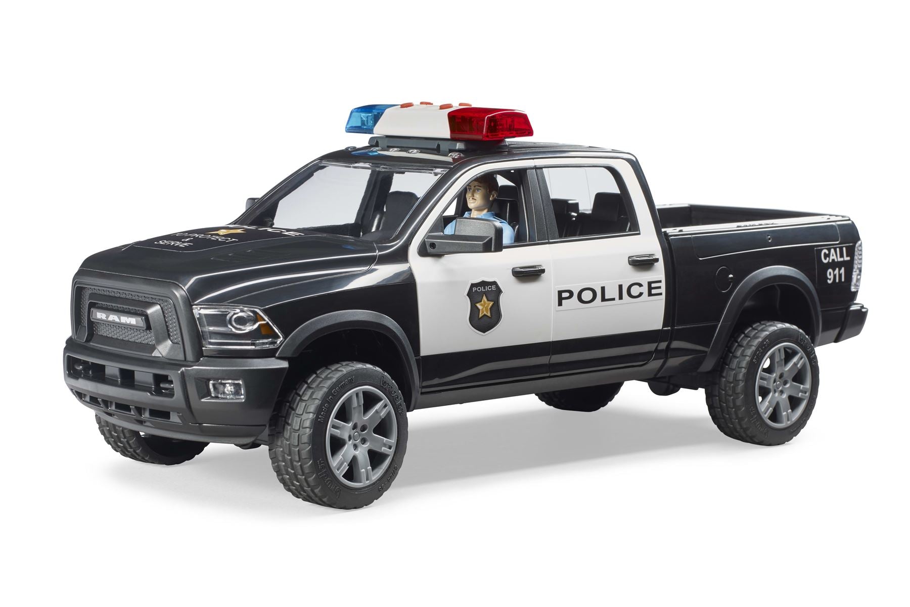 RAM 2500 Police truck with policeman and accessories