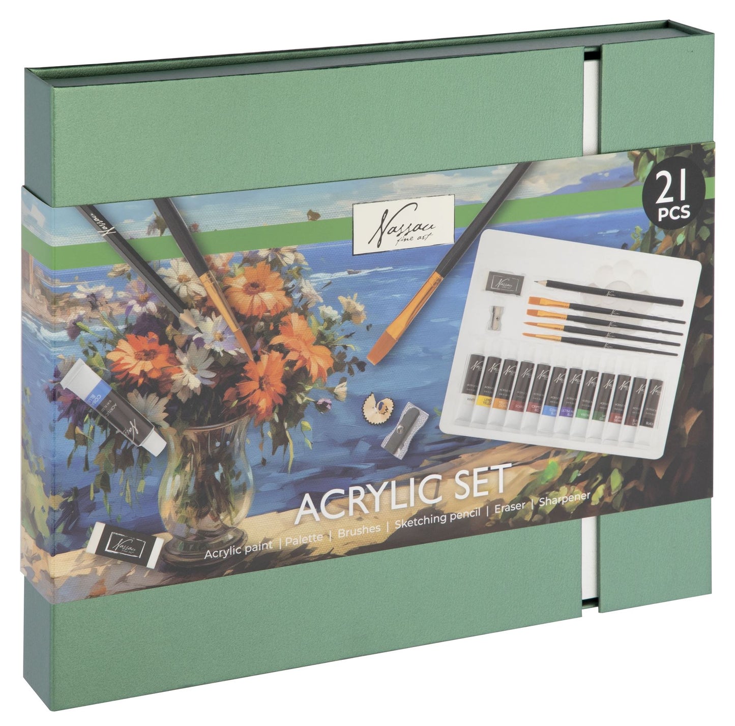 Acrylic art set 21 pcs. in cardboard box