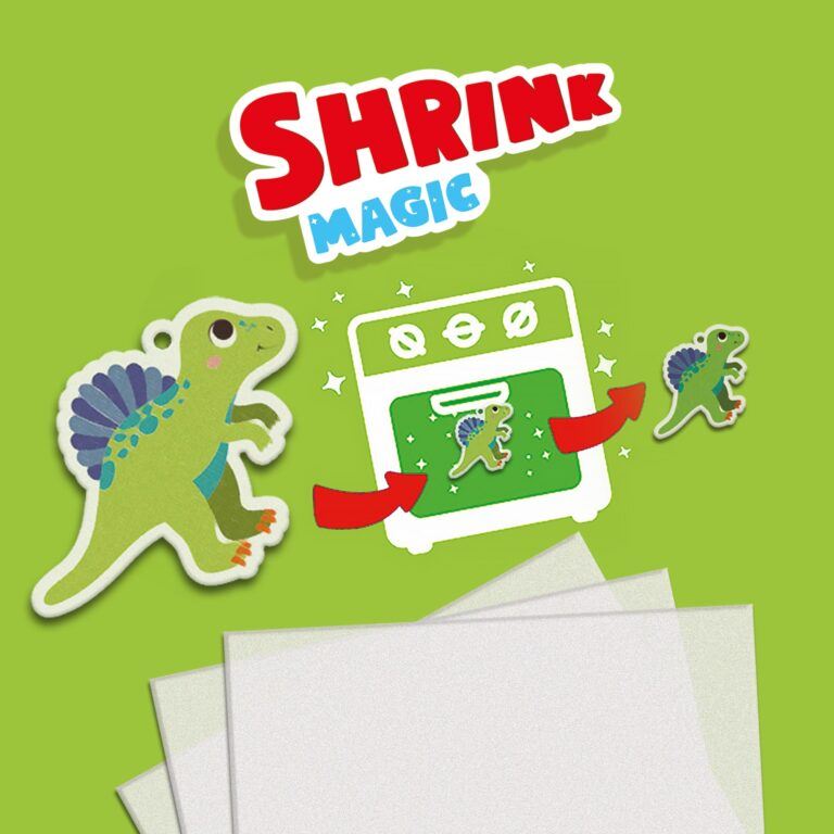 Shrink film - Dinosaur keychains