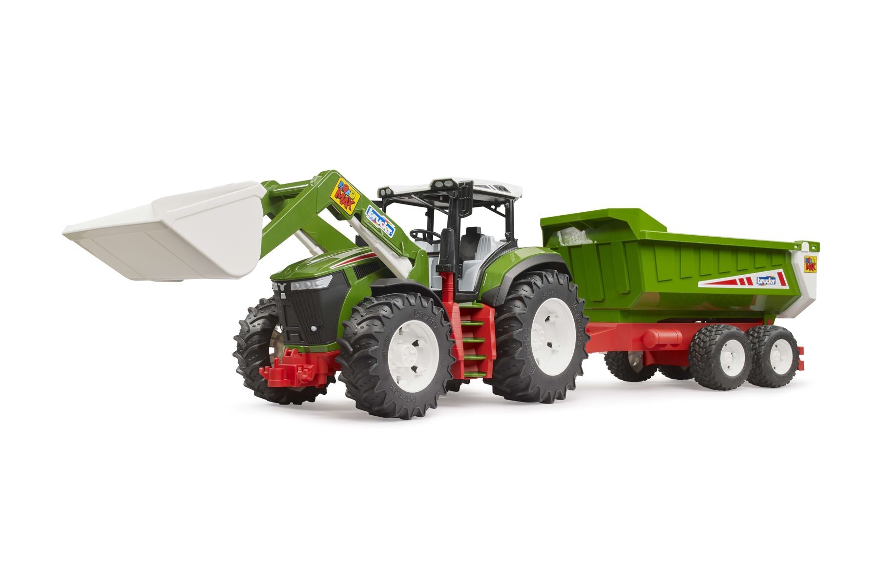 ROADMAX Tractor with frontloader + tipping trailer - 17325