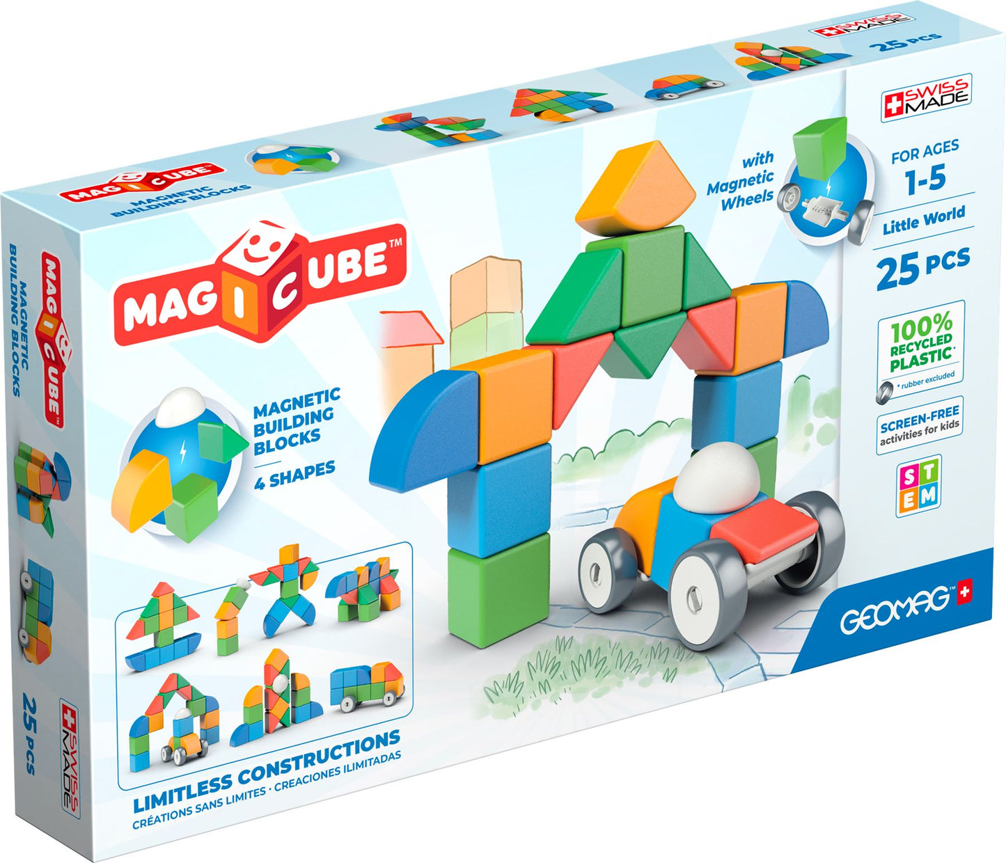 Geomag Magicube Magnetic Shapes Little World - 25 Pieces