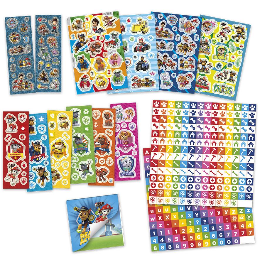 PAW PATROL STICKER BOX 12R+2S+BOOKL