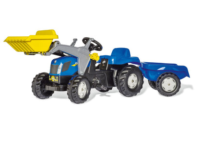 New Holland TVT 190 Tractor with Frontloader & Trailer