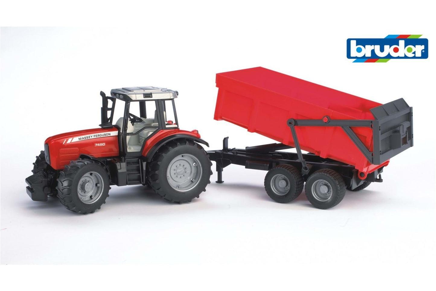 Massey Ferguson 7480 with tipping trailer