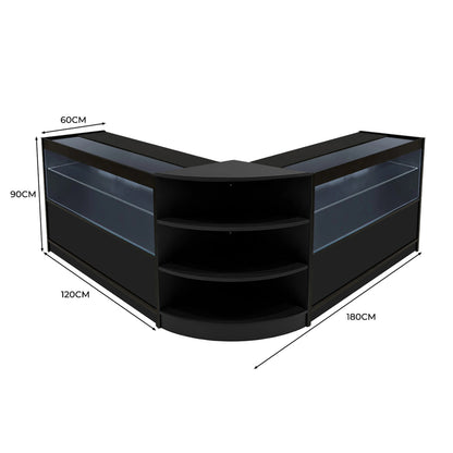 Andromeda LED Shop Counter Set LM60 & 2 x C1200 - Black