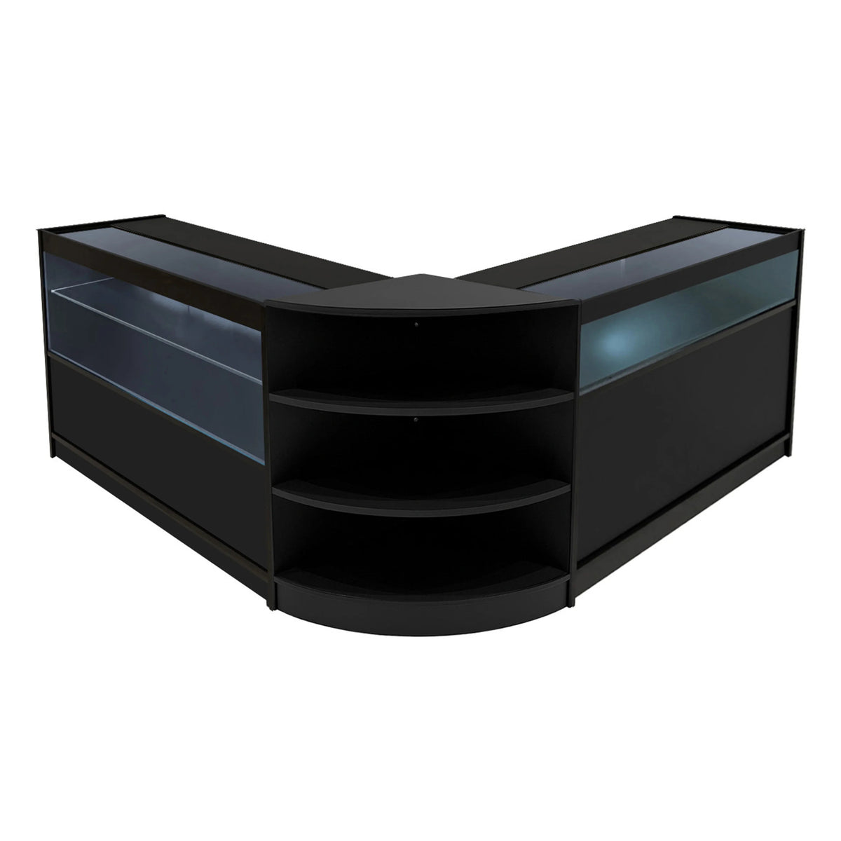 Harmonia LED Shop Counter Set B1200, C1200 & LM60 - Black