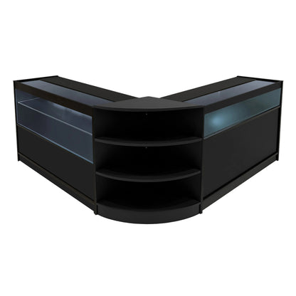 Harmonia LED Shop Counter Set B1200, C1200 & LM60 - Black