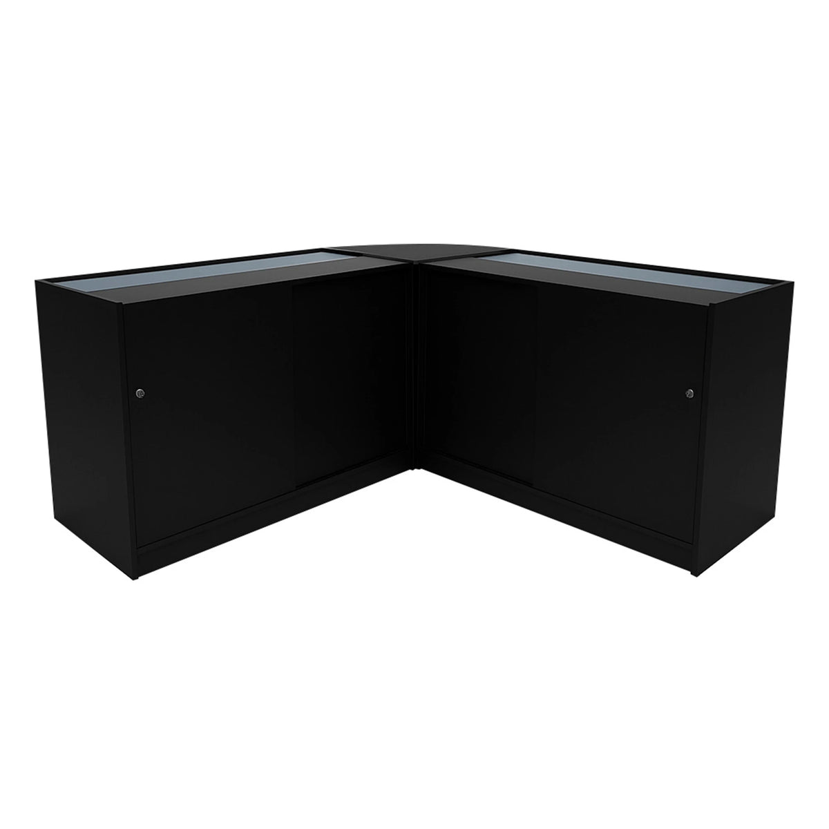 Harmonia LED Shop Counter Set B1200, C1200 & LM60 - Black
