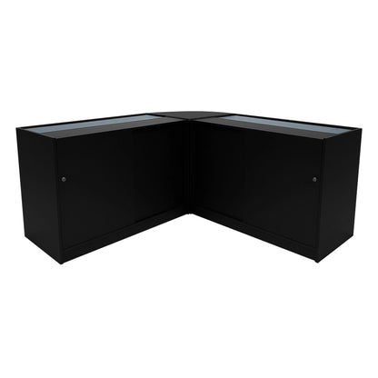 Harmonia LED Shop Counter Set B1200, C1200 & LM60 - Black