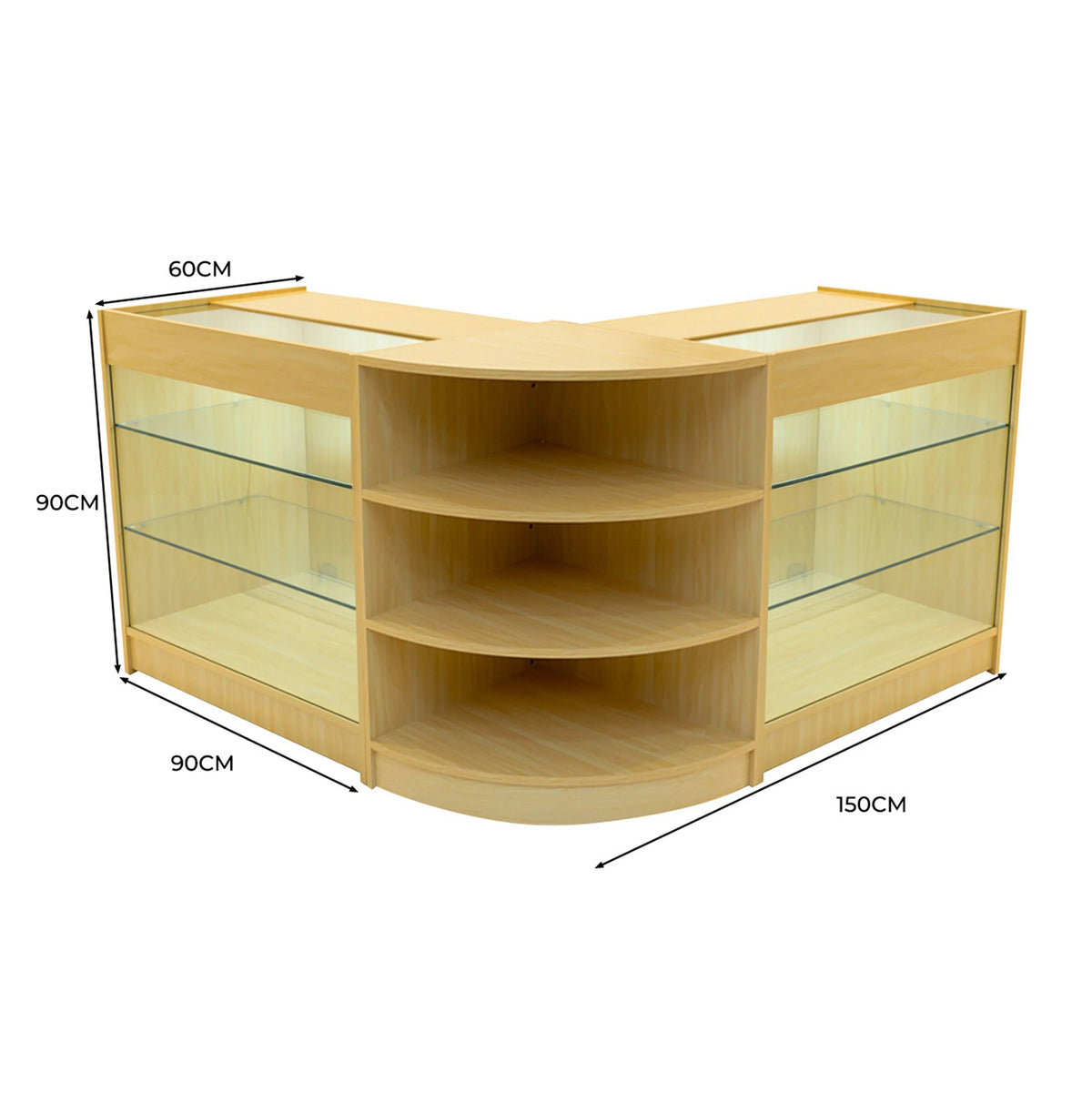 Apollo LED Shop Counter Set LM60 & 2 x K900 - Maple