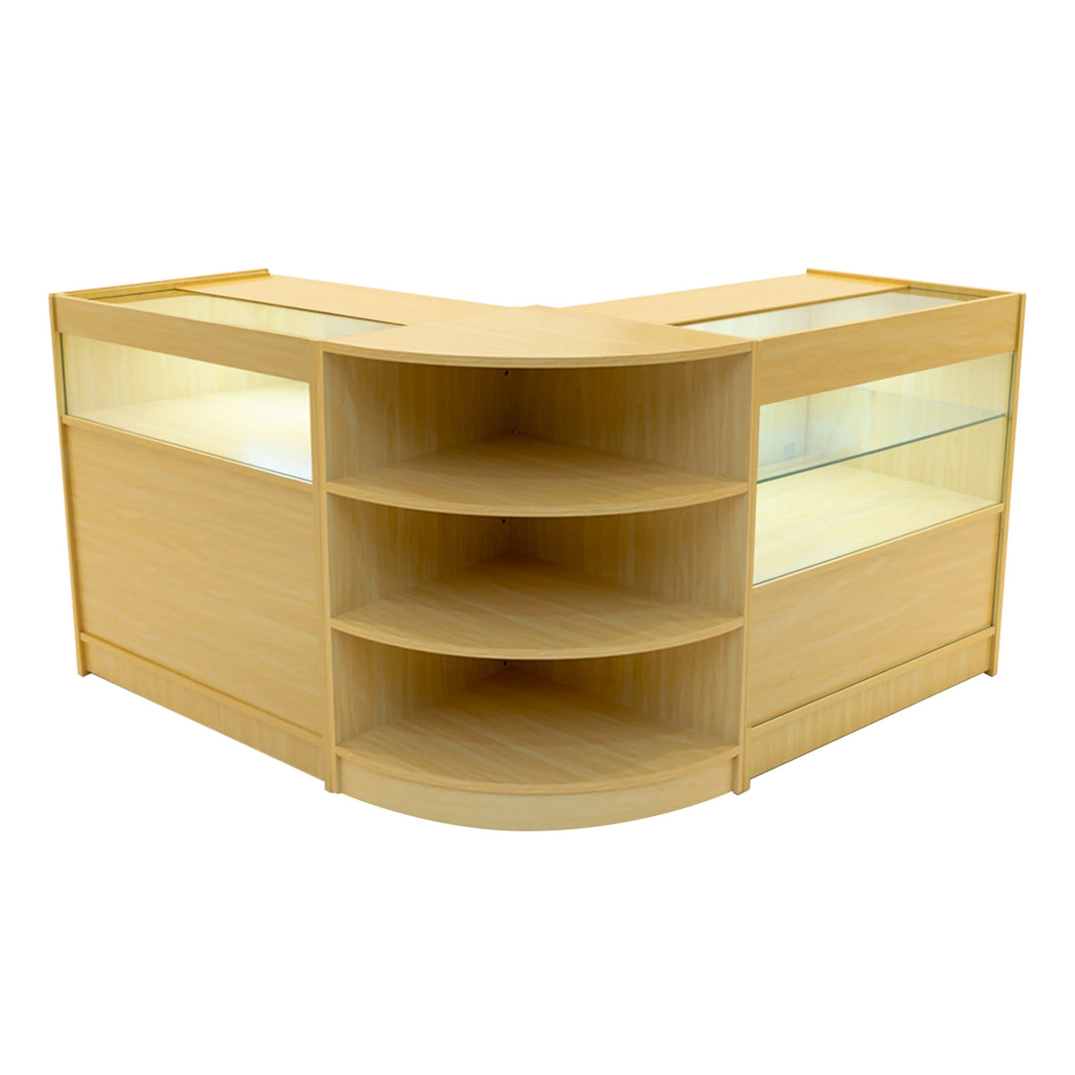 Harmonia LED Shop Counter Set B900, C900 & LM60 - Maple