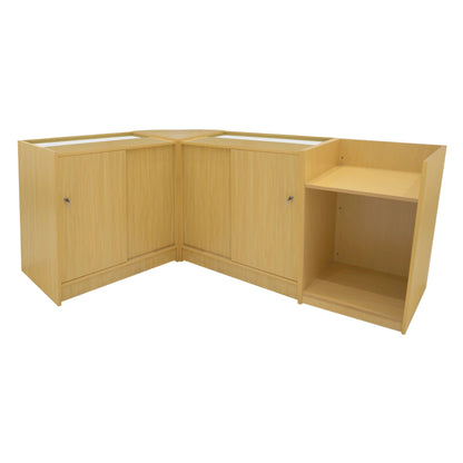 Europa LED Shop Counter Set B900, C900, TB60 & LM60 - Maple
