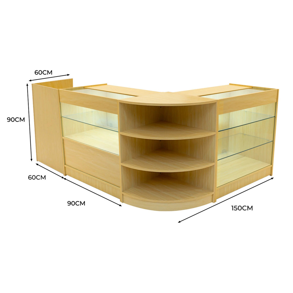 Theia LED Shop Counter Set K900, C900, TB60 & LM60 - Maple