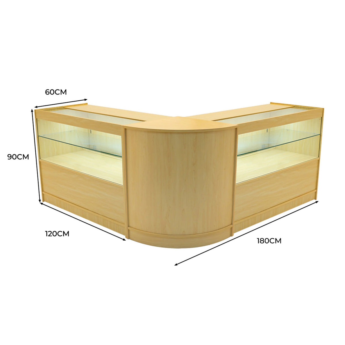 Selene LED Shop Counter Set CM60 & 2 x C1200 - Maple