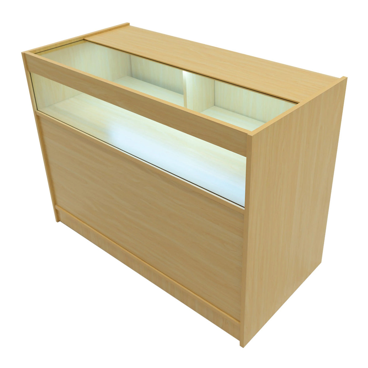 Harmonia LED Shop Counter Set B1200, C1200 & LM60 - Maple