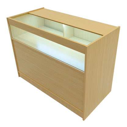 Europa LED Shop Counter Set B1200, C1200, TB60 & LM60 - Maple