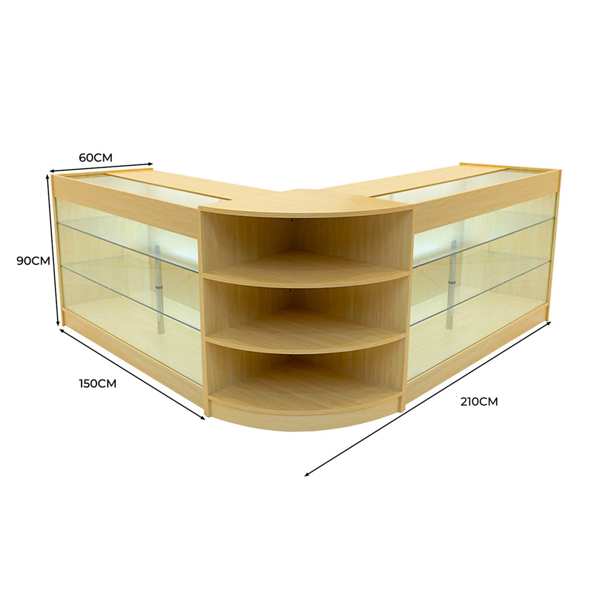 Apollo LED Shop Counter Set LM60 & 2 x K1500 - Maple