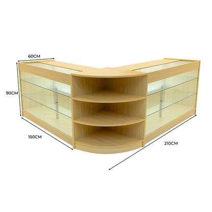 Apollo LED Shop Counter Set LM60 & 2 x K1500 - Maple