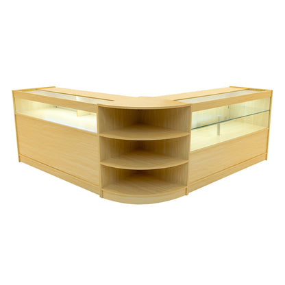 Harmonia LED Shop Counter Set B1500, C1500 & LM60 - Maple