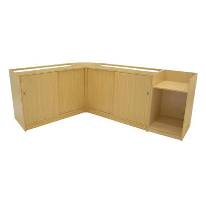 Luna LED Shop Counter Set CM60, TB60 & 2 x B1500 - Maple