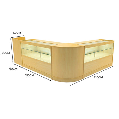 Phoenix LED Shop Counter Set CM60, TB60 & 2 x C1500 - Maple