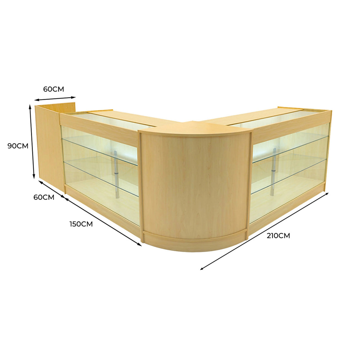 Aries LED Shop Counter Set CM60, TB60 & 2 x K1500 - Maple